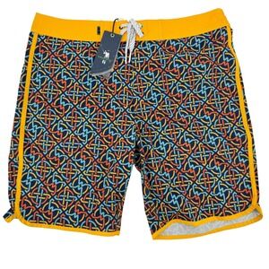 William‎ Murray Golf Swim Trunks, 34, Celtic Knot Print, Easy Care, NEW
